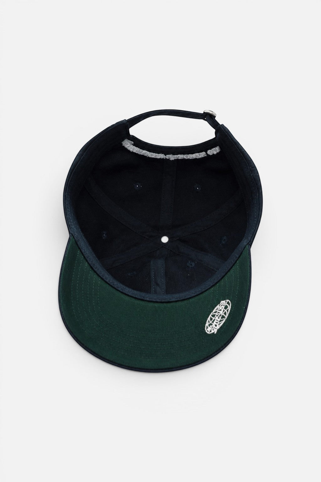 thelureclothing Club Dad Cap aus Baumwolle in Dunkelblau und Dunkelgrün mit gesticktem Icon auf der Innenseite